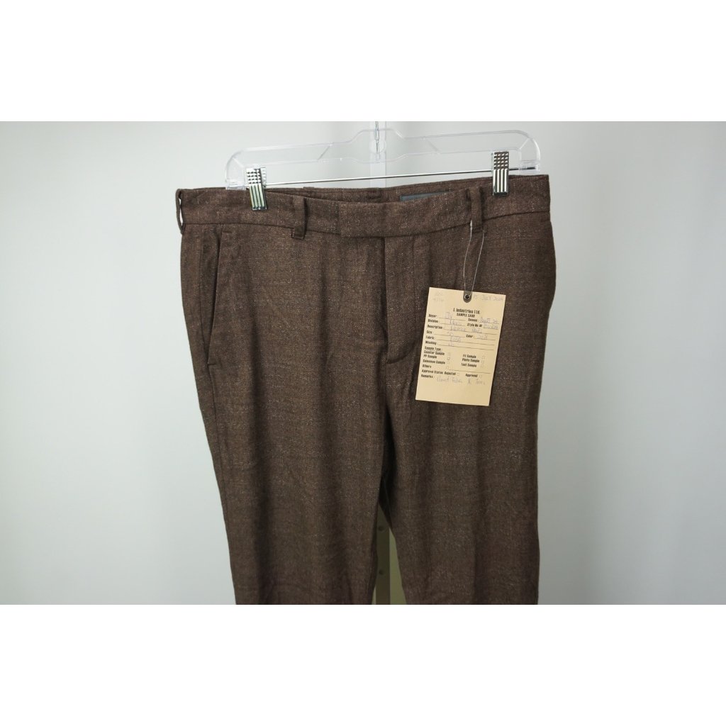 John Varvatos Mercer Brown Flannel Mens Pants Sz 50 Brand New